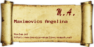 Maximovics Angelina névjegykártya